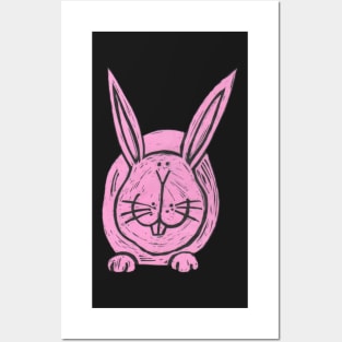 Rabbit, A Big, Fat, Pink Rabbit! Posters and Art